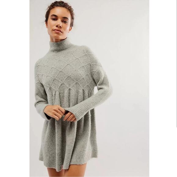 Free People Women's Jaci Sweater Dress - Heather Gray - Medium - NWT - Picture 1 of 8